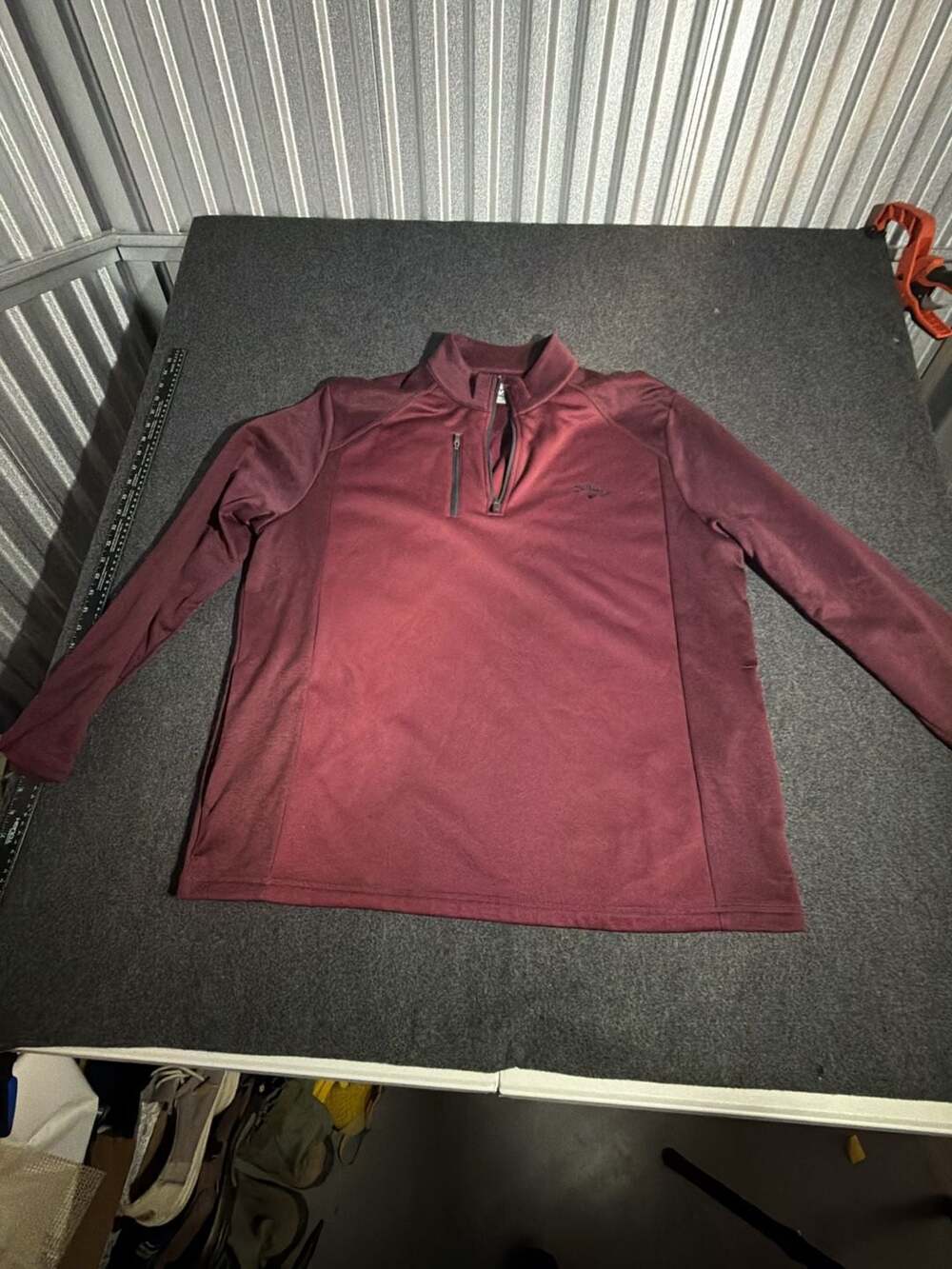 Callaway 1/4 Zip Pullover Size XXL Burgundy Golf Sweater Top
